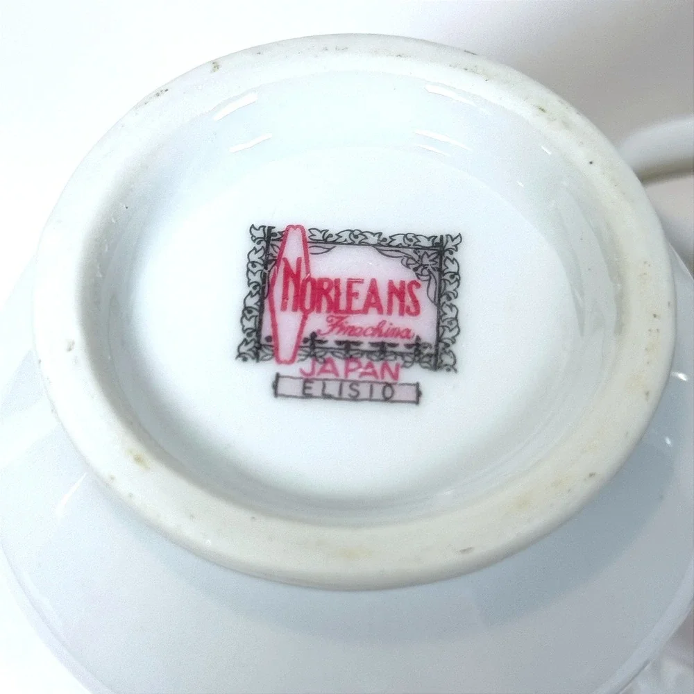 Vintage Norleans Fine China Japan Elisio Creamer & Sugar Bowl Set Pink Roses